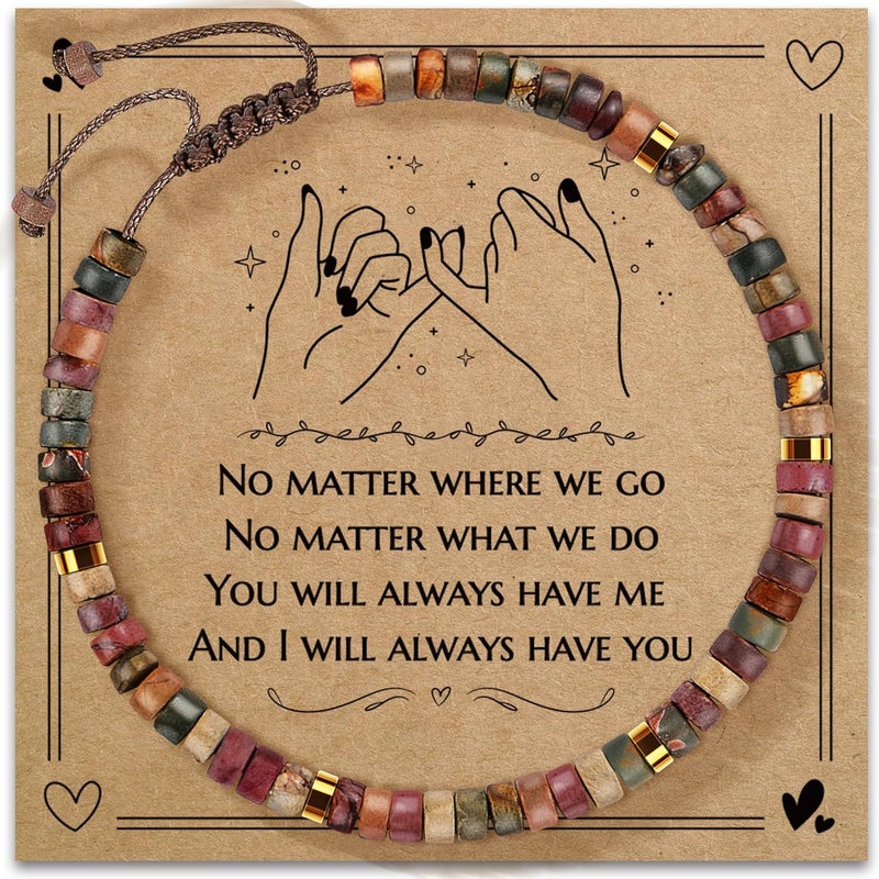 ZOKCC Inspirational Gifts Bracelets for Women: Christmas Day Gifts for Women Friends Sister Mom - Healing Natural Stone Beads Bracelets Thinking of you Get Well Soon Gift for Women - Image 1